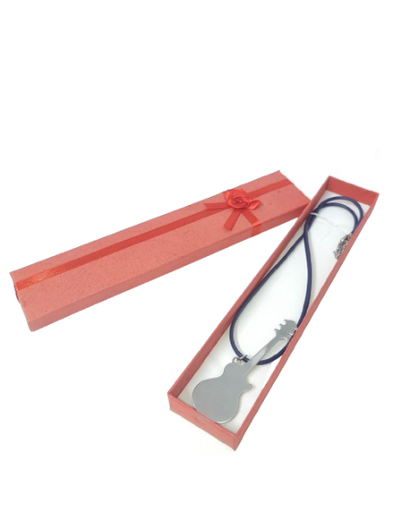 COLGANTE DE GUITARRA PEROSNALIZADO + CAJA DE PRESENTACION GRABADA
