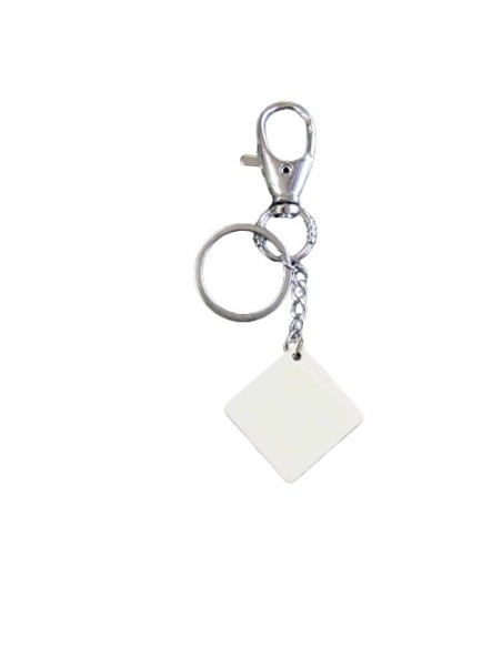 LLAVERO MEDALLA CUADRADA PERSONALIZADA