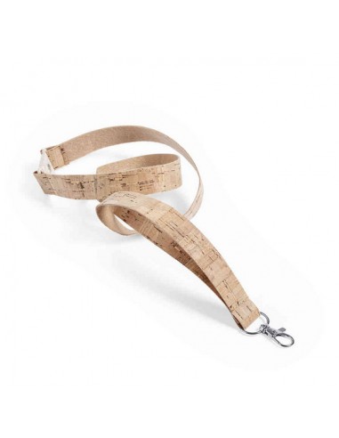 LANYARD EN CORCHO NATURAL GRABADO