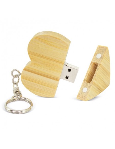 MEMORIA USB 16GB BAMBÚ – CORAZÓN