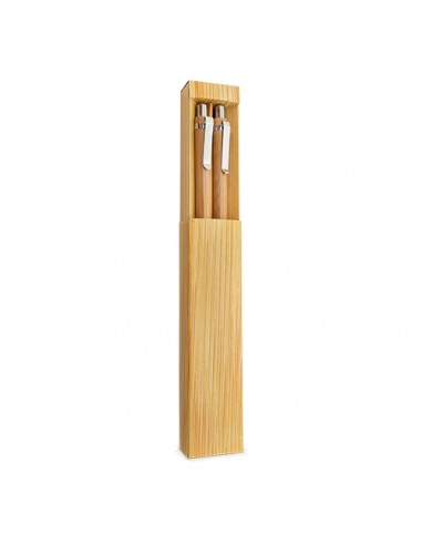 SET BOLIGRAFO Y PORTAMINAS BAMBÚ