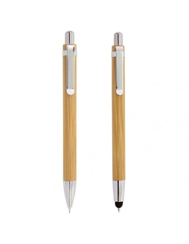 SET BOLIGRAFO Y PORTAMINAS BAMBÚ