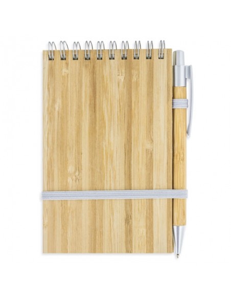 BLOCK DE NOTAS CON BOLIGRAFO ECHOS DE BAMBÚ
