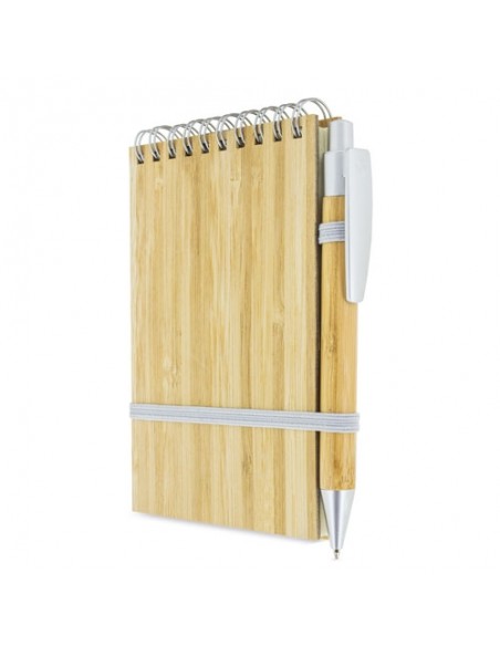 BLOCK DE NOTAS CON BOLIGRAFO ECHOS DE BAMBÚ