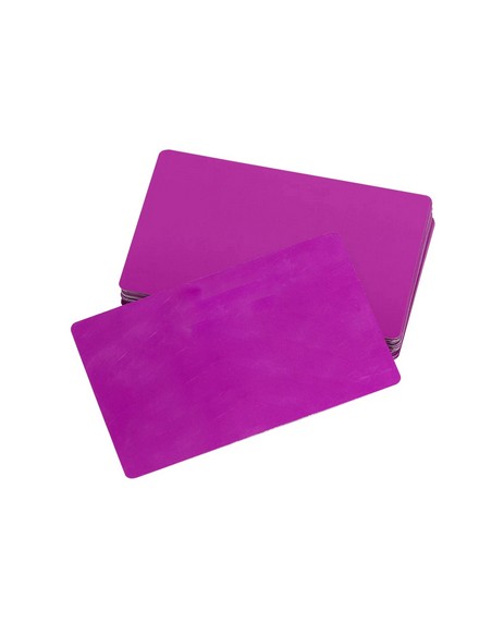 TARJETAS DE VISITA ALUMINIO PACK 50 - 54x86x0.2mm