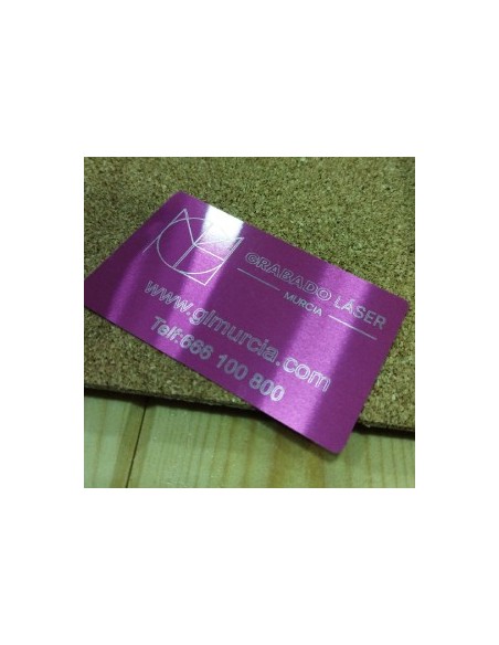 TARJETAS DE VISITA ALUMINIO PACK 50 - 54x86x0.45mm