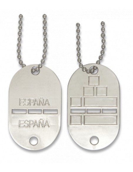 CHAPA IDENTIFICACION ESPAÑOLA PERSONALIZADA