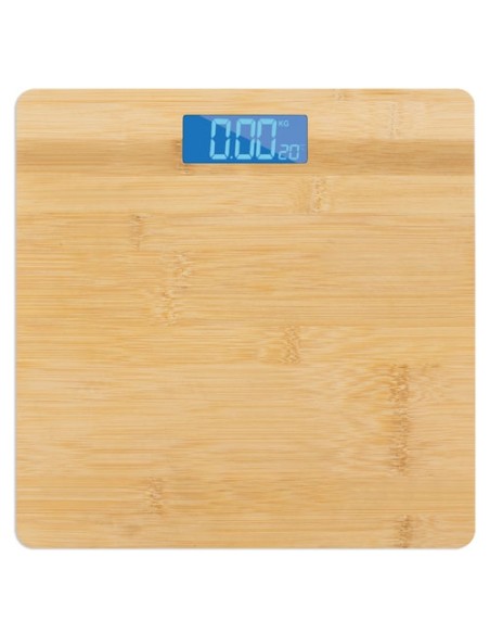 BASCULA DE BAÑO CON TEMPERATURA DE BAMBU