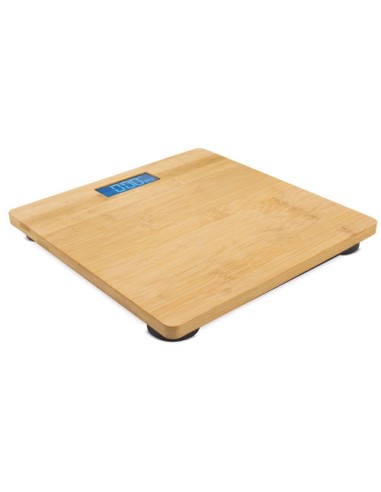 BASCULA DE BAÑO CON TEMPERATURA DE BAMBU