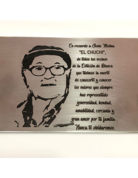 PLACA GRABADA ACERO 21x29cm