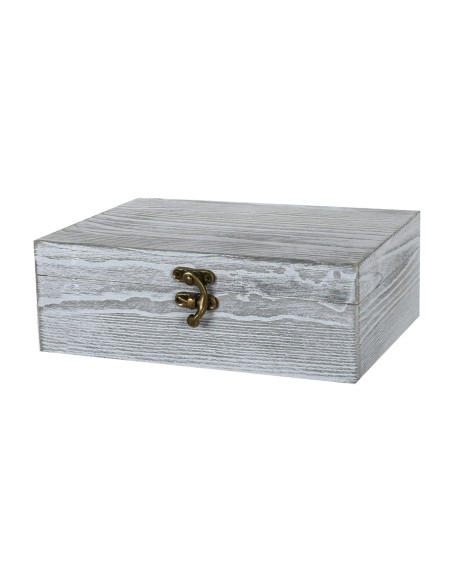 CAJA DE MADERA GRIS 17.5X11.5X5 CM