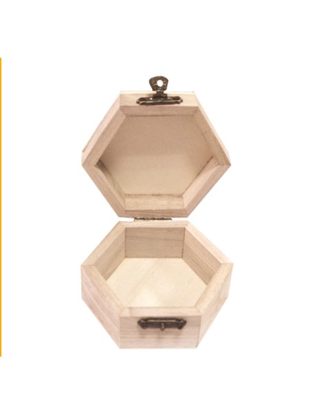 CAJITA DE MADERA HEXAGONAL