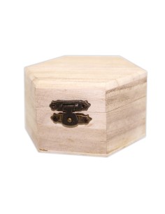 CAJITA DE MADERA HEXAGONAL