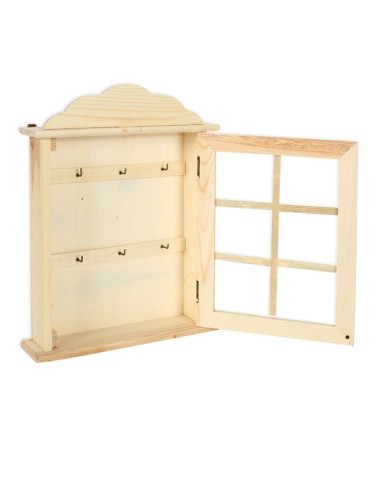 CAJA DE MADERA CUELGA LLAVES...